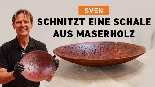 Sven Schnitzt Eine Schale Aus Maserholz